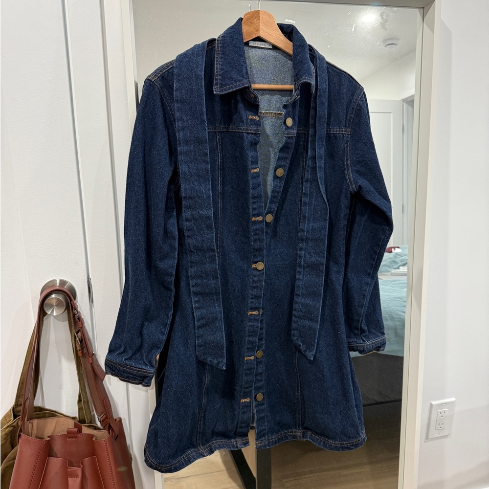 Denim Button-Up Women's Dress